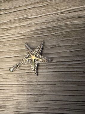 Sterling Silver Starfish Pendant Necklace - Silver